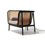 Kursi Sofa Santai Jati Single, Sofa Malas Jati, Teak Rattan, Sofa Furniture Jepara - Gambar 2
