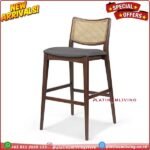Kursi bar terbaru kayu jati mix rotan kursi bar jati kursi cafe jati Furniture Jepara Indonesia