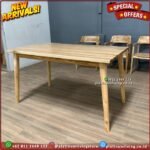 Meja Makan Jati Cafe Minimalis 140x80 Furniture Jepara Indonesia - Gambar 3