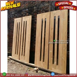 Pintu Rumah Kayu Jati Model Kupu Tarung Pintu Utama Minimalis Furniture Jepara Indonesia