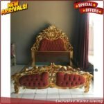 Tempat Tidur Ukir 180x200 Model Barong, Dipan Jati Ukiran Jepara Furniture Jepara