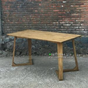 Meja Makan Jati Minimalis, Meja Makan Kayu Jati Modern Terbaru - 80 x 80 x 75 Furniture Jepara