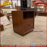 Nakas Jati Laci 2 Bedside Jati Minimalis Nakas Lampu Dipan Furniture Jepara Indonesia - Gambar 2
