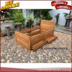 Tempat Tidur Anak Jati Model Sorong laci, Dipan Anak Jati Jepara Furniture Jepara - Gambar 4