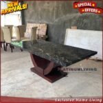 Meja Makan Marmer Import Portorogold 210x110 Kursi 8 Meja Makan Marmer Furniture Jepara - Gambar 5