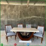Meja Makan Marmer 4 Kursi Jati Meja Makan Marmer Asli Kursi Modern Furniture Jepara