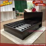 Tempat Tidur Jati 160x200 Laci 2 MInimalis Dipan Laci Modern Furniture Jepara Indonesia - Gambar 2
