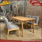 Meja Makan Jati Modern Kursi 4, Kursi Meja Makan Jati Minimalis Furniture Jepara