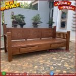 Bangku Bale Bale Jati Minimalis Laci 2 Furniture Jepara Indonesia - Gambar 3