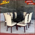 Meja Makan Marmer Import Portorogold 210x110 Kursi 8 Meja Makan Marmer Furniture Jepara - Gambar 3