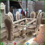 Meja Makan Ukir Mewah 220x100 Meja Makan Klasik Mewah Meja Kursi Meja Furniture Jepara - Gambar 3