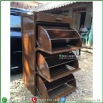 Rak Sepatu Kayu Jati Minimalis Modern rak Sendal Jati Modern Furniture Jepara - Gambar 3