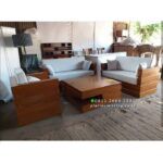 Kursi Tamu Jati Modern Sofa Tamu Minimalis Kayu Jati 221 Dudukan Furniture Jepara