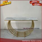 Meja Konsul Marmer Meja Console Gold Marmer Meja Hias Marmer Asli Furniture Jepara Indonesia