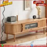 Bufet tv pintu salur sleding credenza tv kaca Furniture Jepara Furniture Jepara Indonesia