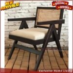 Kursi Makan Jati Rotan With Chusion, Teak Rattan Chairs, Kursi Cafe Furniture Jepara