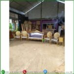 Kursi Pelaminan Mewah Gold Kursi Pengantin Mewah Kursi Pelaminan Furniture Jepara - Gambar 3