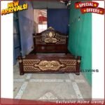 Tempat Tidur Jati Ukiran Klasik Mewah 180x200, Dipan Ukir Jepara Furniture Jepara