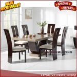 Meja Makan Marmer Jati Kursi Meja Makan Jati Meja Makan Marmer Asli - Kursi Saja 6 ps Furniture Jepara - Gambar 2