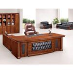 Meja kantor kayu jati jok busa terbaru meja direktur meja kerja Furniture Jepara Indonesia - Gambar 2