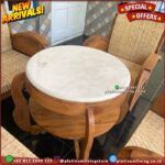 Kursi Tamu Jati Klasik Rotan Top Table Marmer Kursi Sedan Jati Furniture Jepara Indonesia - Gambar 2