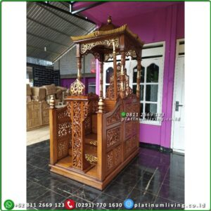 Mimbar Masjid Jati Mimbar Masjid Ukir Mimbar Masjid Kaligrafi Mimbar Furniture Jepara