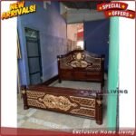 Tempat Tidur Jati Ukiran Klasik Mewah 180x200, Dipan Ukir Jepara Furniture Jepara - Gambar 3