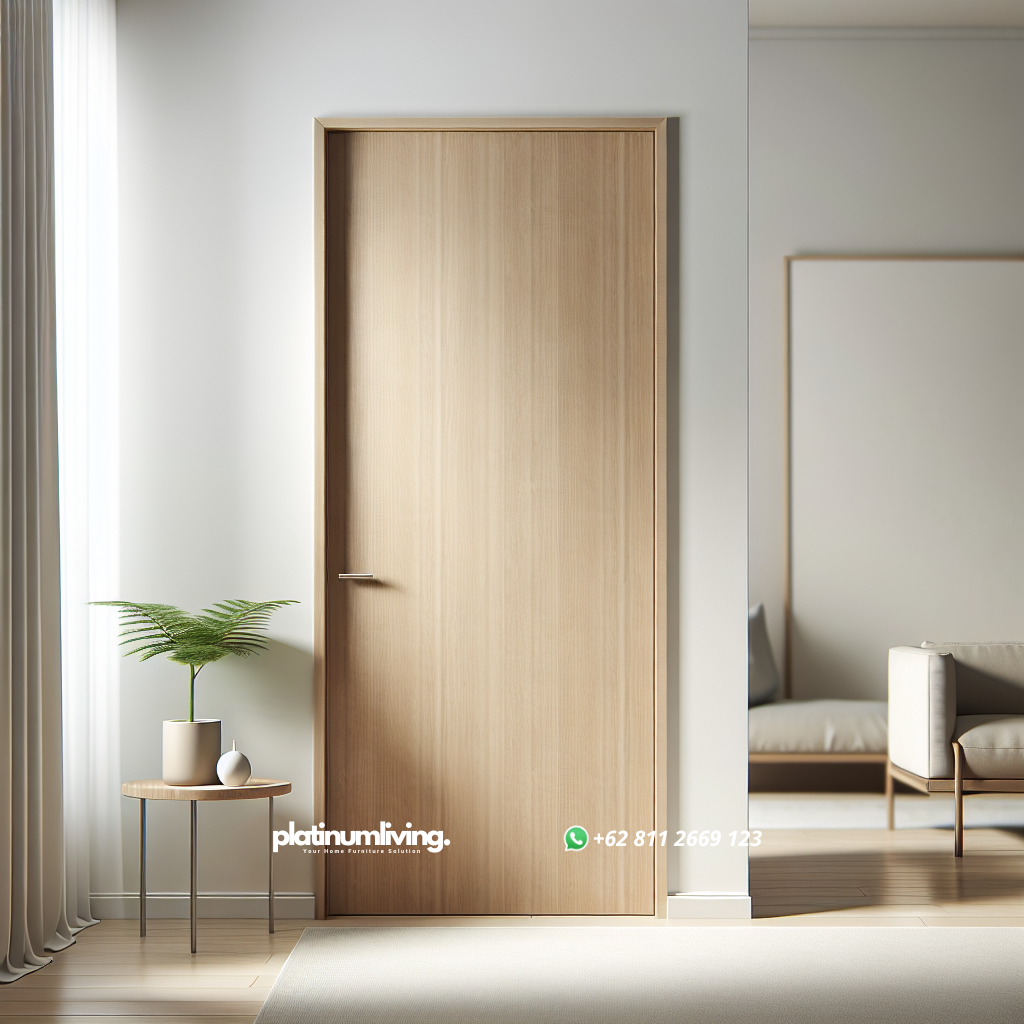 Daun Pintu Minimalis: Pilihan Tepat untuk Hunian Modern Anda 1 Daun pintu minimalis dengan desain modern dan warna netral