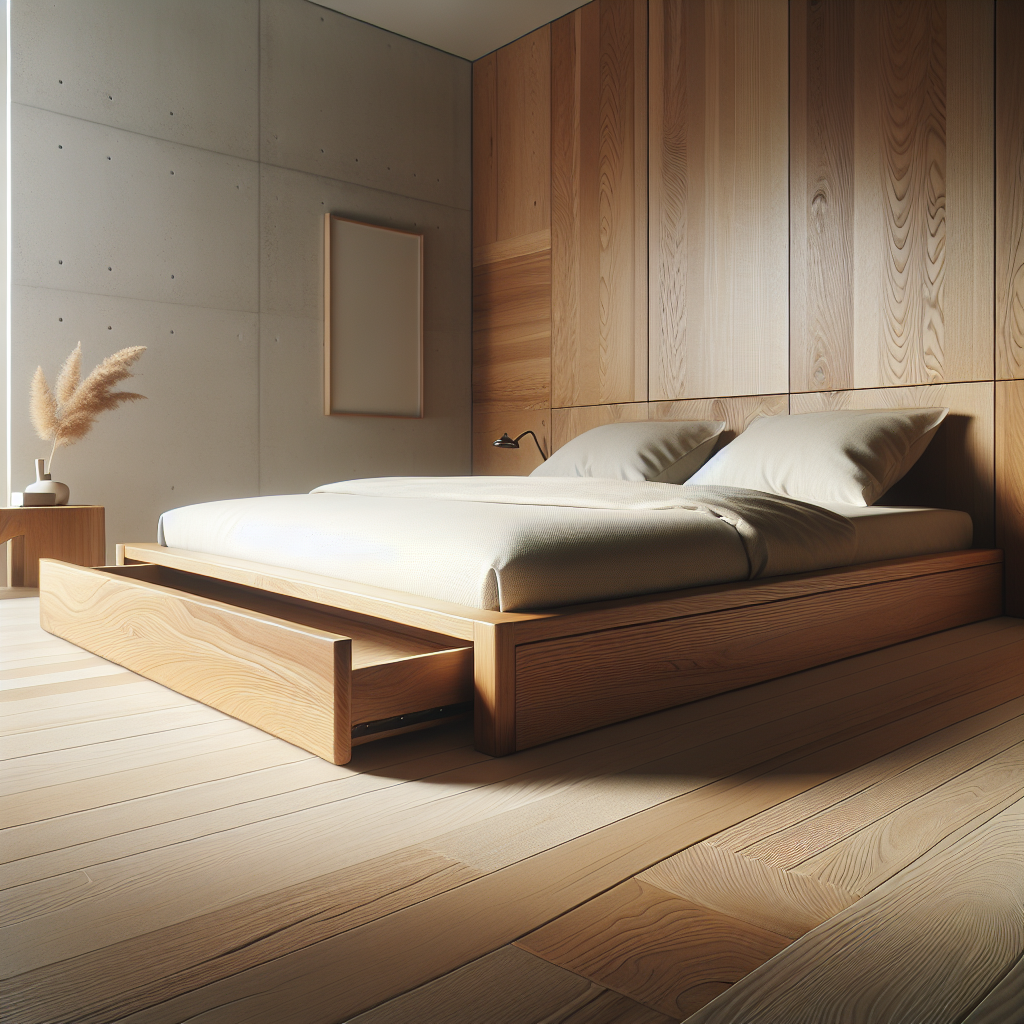 Dipan jati minimalis terbaru dengan desain modern di kamar tidur