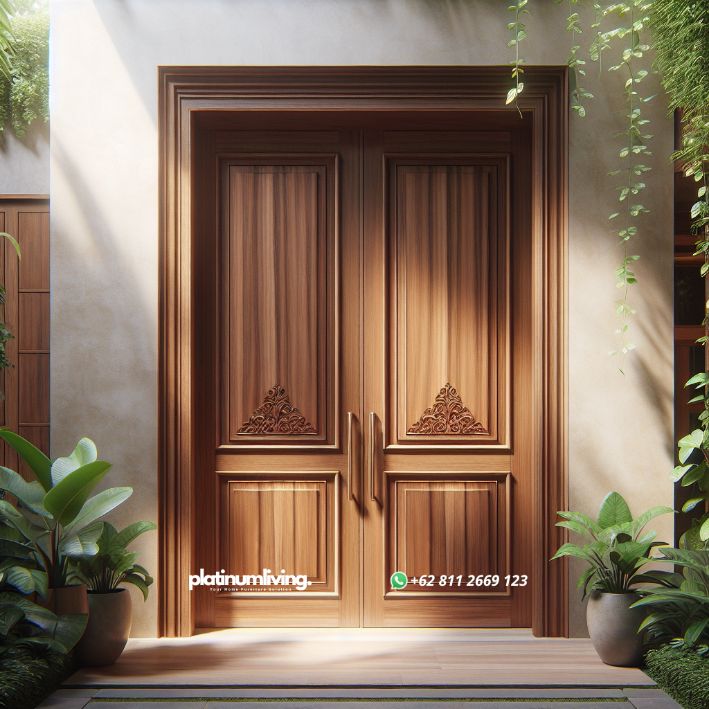 Harga Pintu Kayu Jati 2 Pintu Terbaru dan Tips Memilih yang Tepat 1 Pintu kayu jati 2 pintu dengan desain klasik dan bahan berkualitas