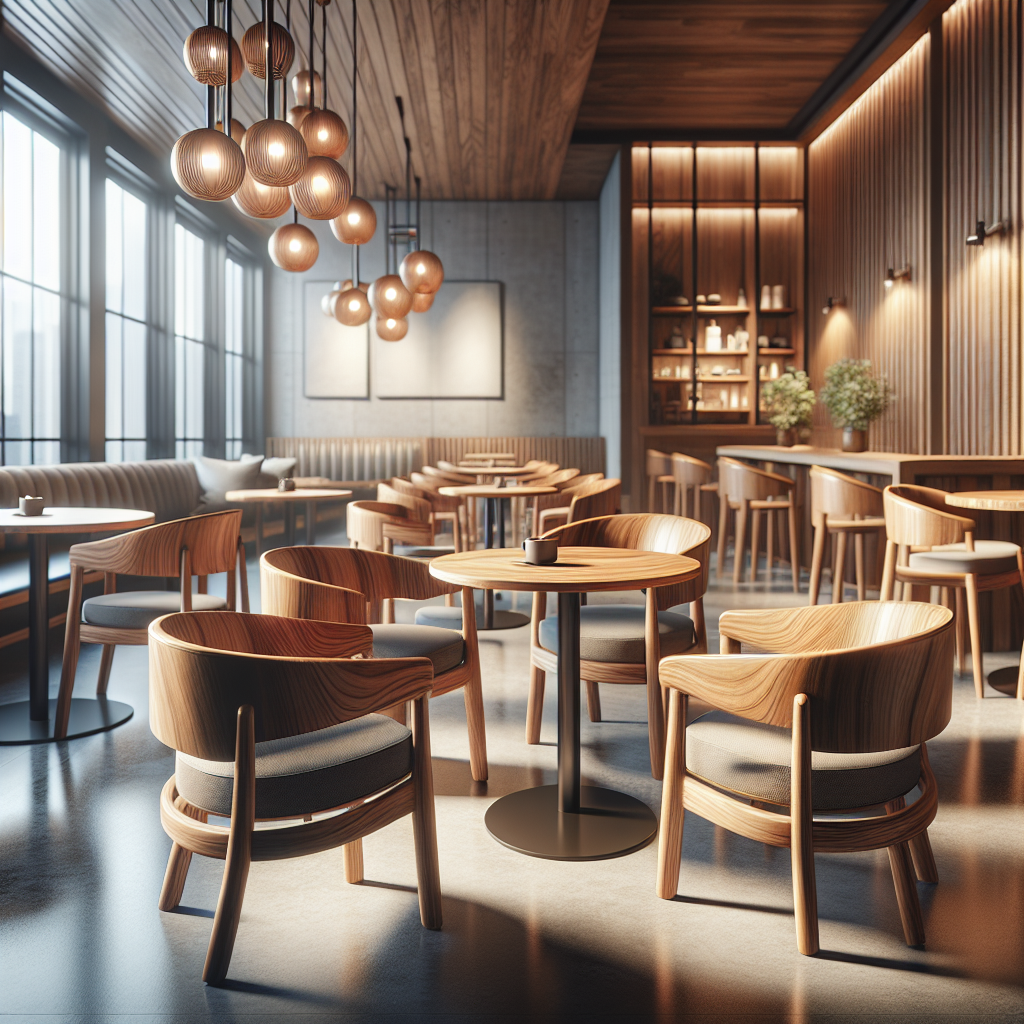 Jual Kursi Cafe Jati Berkualitas di Cengkareng untuk Tampilan Cafe yang Elegan 1 Kursi cafe dari kayu jati dengan desain elegan di ruang cafe