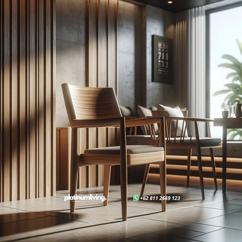 Jual Kursi Cafe Jati Berkualitas di Cilandak untuk Suasana Santai dan Elegan 1 Kursi cafe kayu jati dengan desain elegan di cafe Cilandak