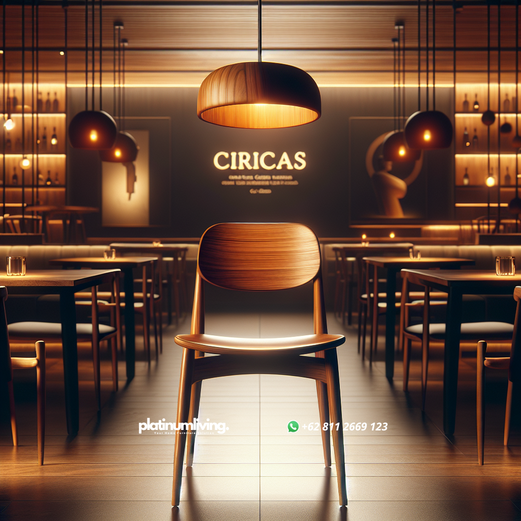 Jual Kursi Cafe Jati Berkualitas di Ciracas untuk Suasana Cafe yang Elegan 1 Kursi cafe dari kayu jati dengan desain modern di dalam cafe