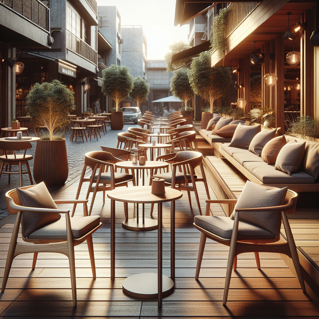 Kursi cafe dari kayu jati berkualitas dengan desain modern di Kalideres