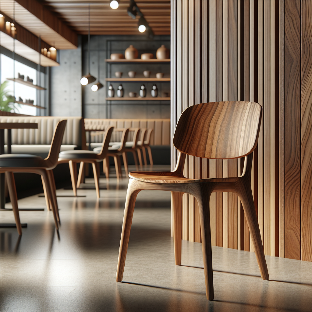 Jual Kursi Cafe Jati Berkualitas di Kebon Jeruk untuk Tampilan Elegan dan Tahan Lama 1 Kursi cafe dari kayu jati dengan desain elegan di sebuah cafe modern