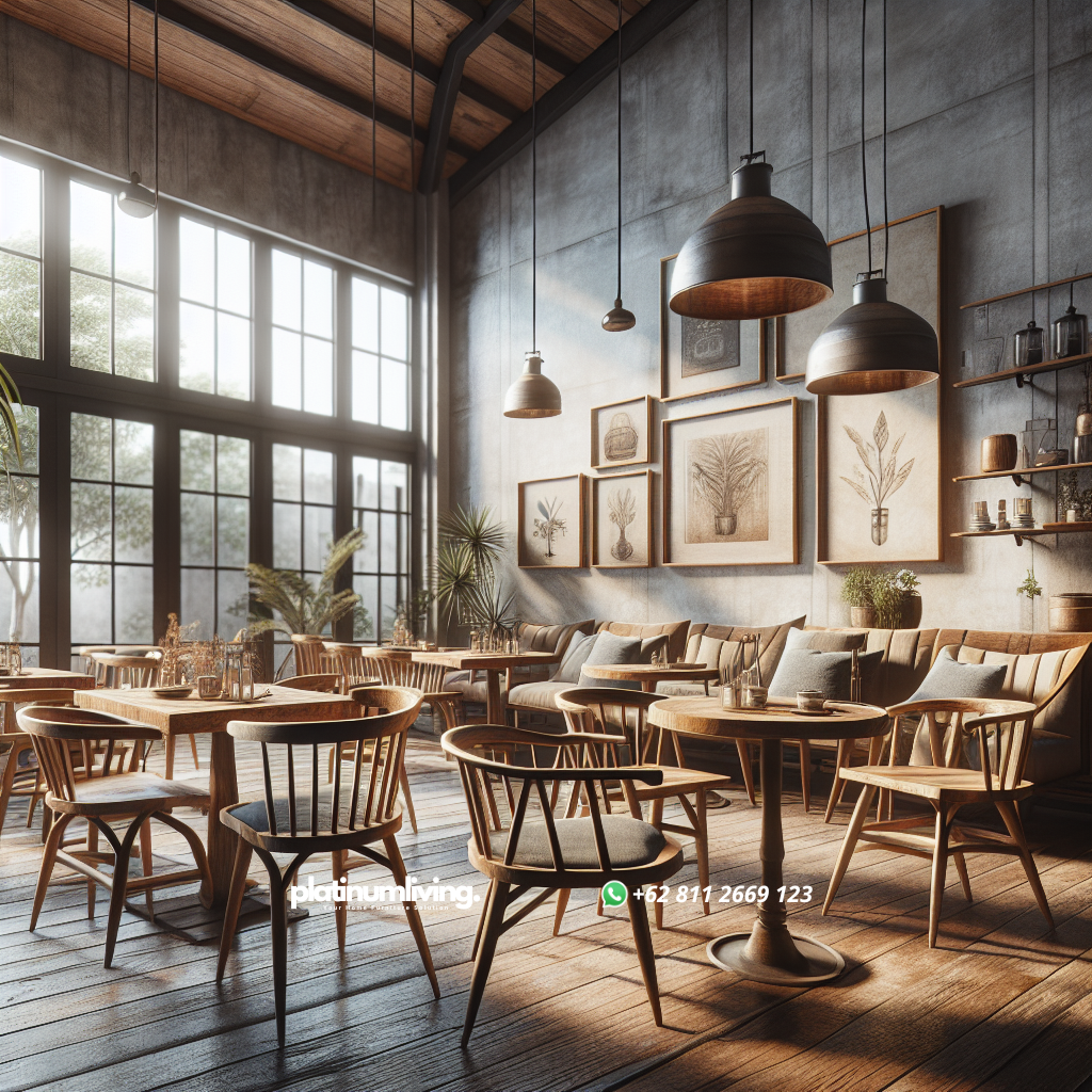 Jual Kursi Cafe Jati Berkualitas di Setiabudi: Pilihan Tepat untuk Interior Café Anda 1 Kursi cafe jati dengan desain elegan di sebuah kafe di Setiabudi