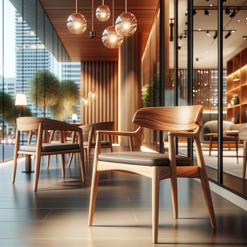 Jual Kursi Cafe Jati Berkualitas di Setiabudi untuk Pelengkap Interior Anda 1 Kursi cafe dari kayu jati dengan desain elegan di kafe modern