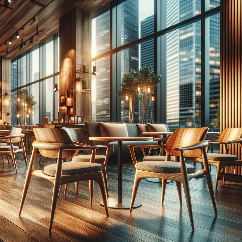 Jual Kursi Cafe Jati Menteng: Pilihan Terbaik untuk Suasana Kafe yang Elegan 1 Kursi cafe jati dengan desain elegan di kafe Menteng