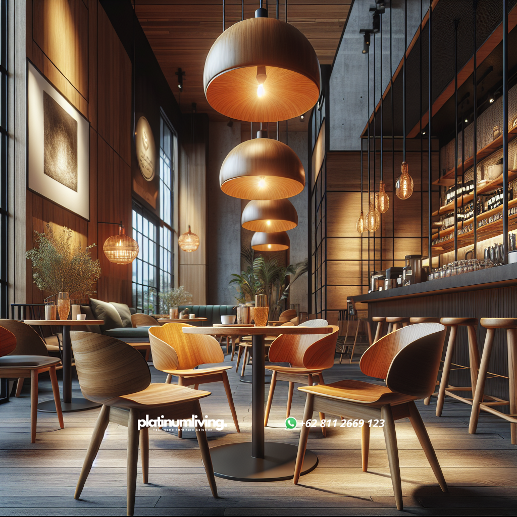 Jual Kursi Cafe Jati Pesanggrahan: Pilihan Tepat untuk Interior Cafe Anda 1 Kursi cafe dari kayu jati dengan desain elegan di cafe modern