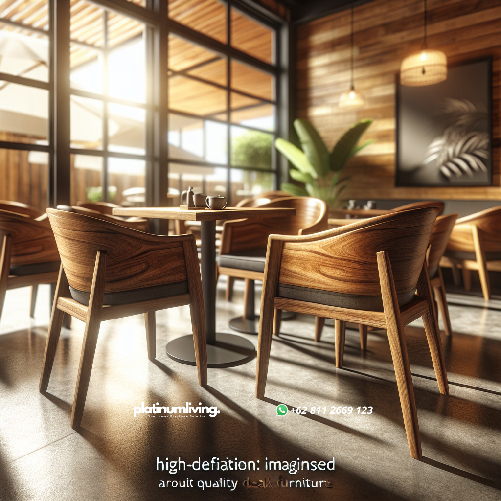 Jual Kursi Cafe Jati Pulo Gadung: Pilihan Terbaik untuk Interior Cafe Anda 1 Kursi cafe kayu jati dengan desain elegan di dalam cafe