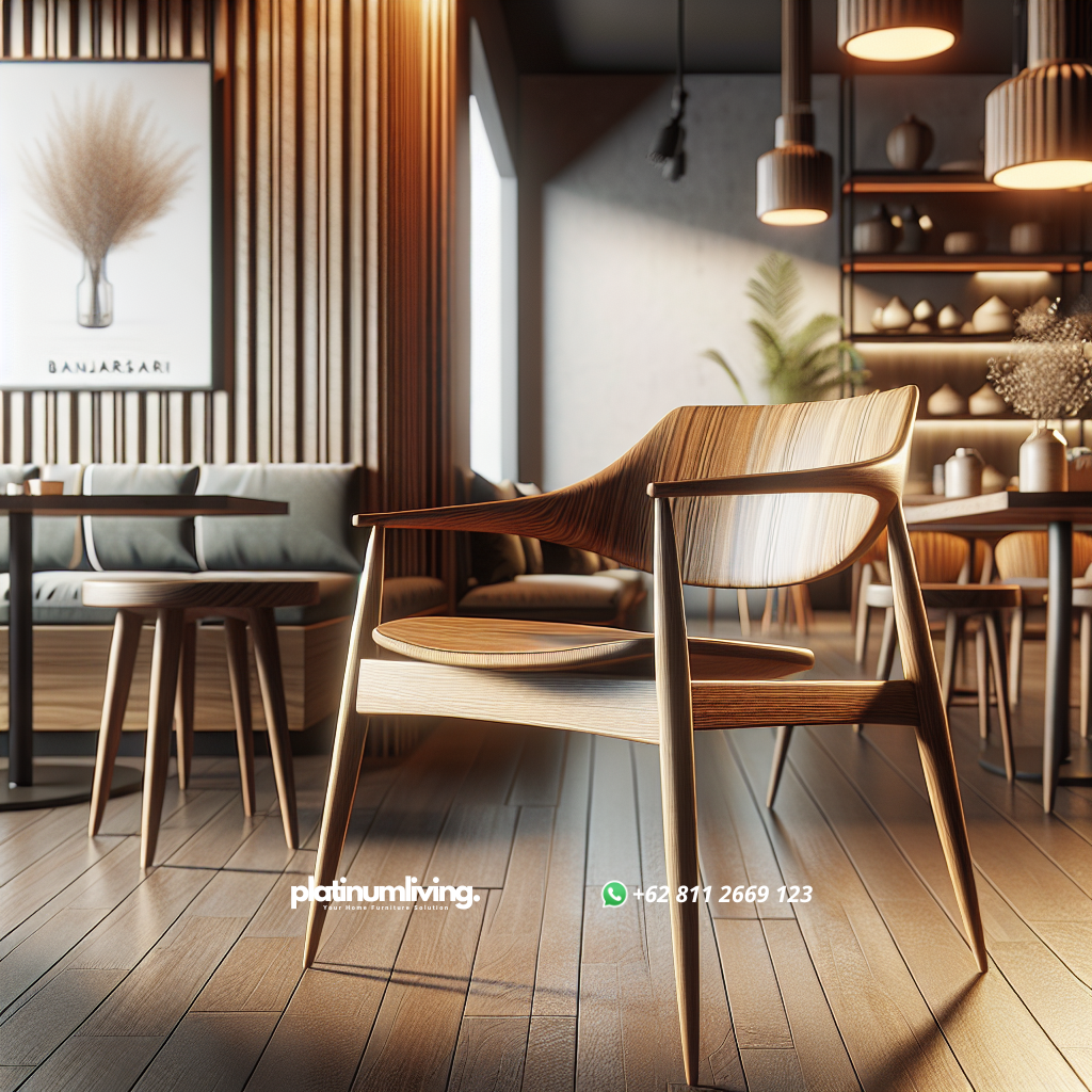 Kursi Cafe Jati Minimalis Banjarsari: Pilihan Tepat untuk Suasana Modern dan Elegan 1 Kursi cafe minimalis dari kayu jati dengan desain modern