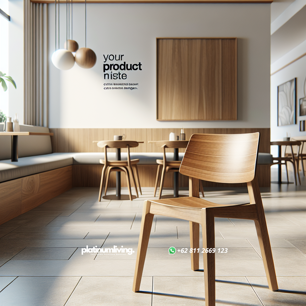 Kursi Cafe Jati Minimalis Cilograng: Pilihan Tepat untuk Suasana Modern dan Elegan 1 Kursi Cafe Minimalis dari Kayu Jati Cilograng di Ruang Cafe Modern