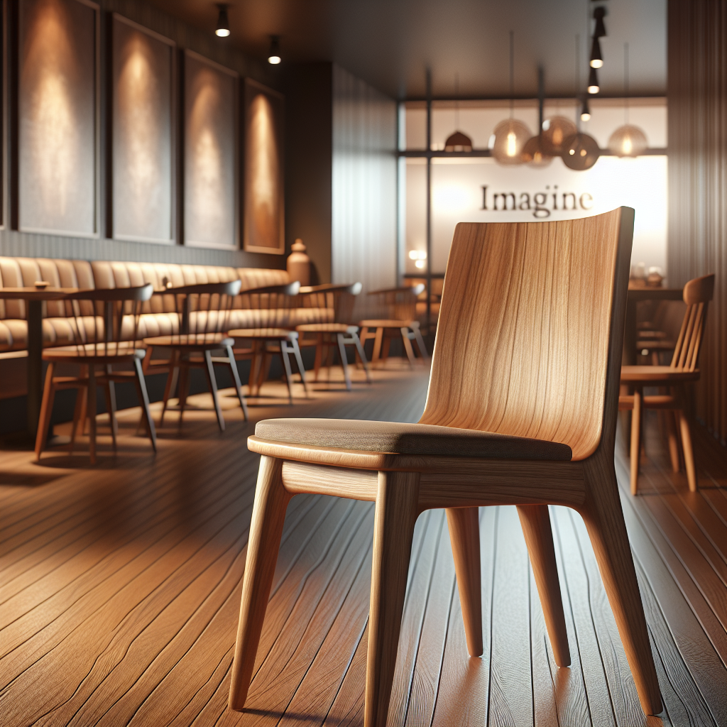 Kursi cafe jati minimalis dengan desain Panggarangan di interior modern
