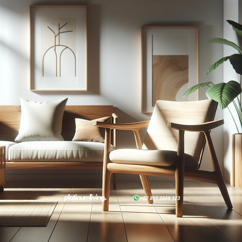 Kursi Kayu Minimalis: Pilihan Ideal untuk Hunian Modern dan Nyaman 1 kursi kayu minimalis dengan desain modern di ruang tamu