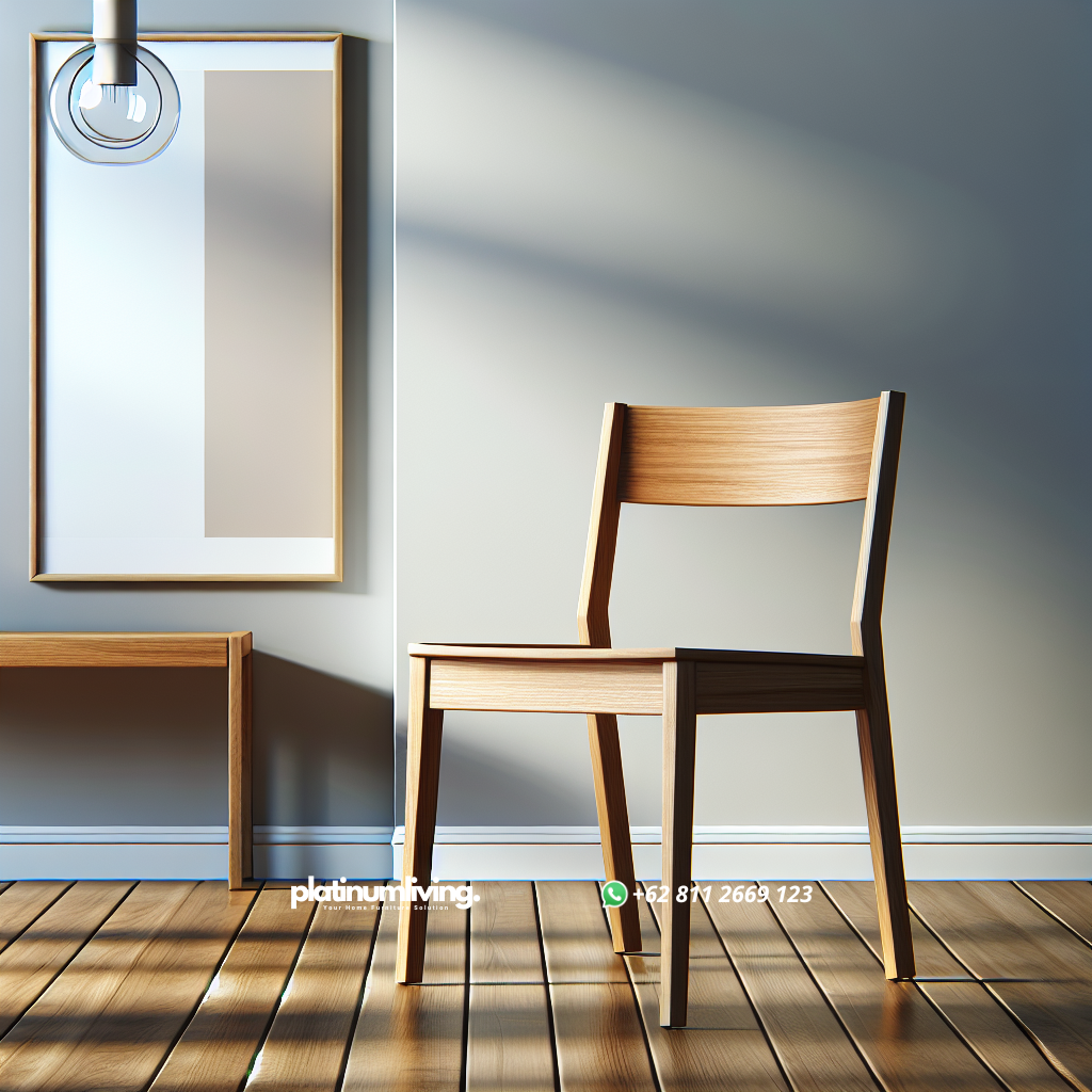 Kursi Kayu Minimalis: Pilihan Tepat untuk Interior Modern dan Elegan 1 Kursi kayu minimalis desain modern dengan finishing natural