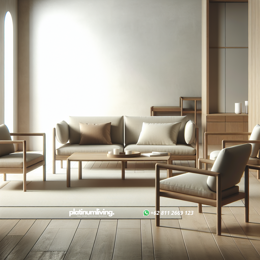 Kursi Ruang Tamu Minimalis: Pilihan Tepat untuk Ruang yang Elegan dan Fungsional 1 Kursi ruang tamu minimalis dengan desain modern dan warna netral