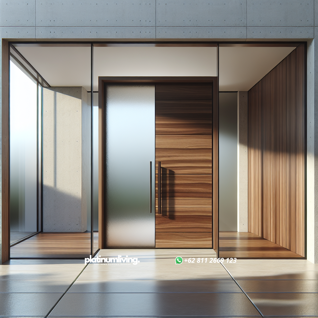 model pintu minimalis kayu dan kaca