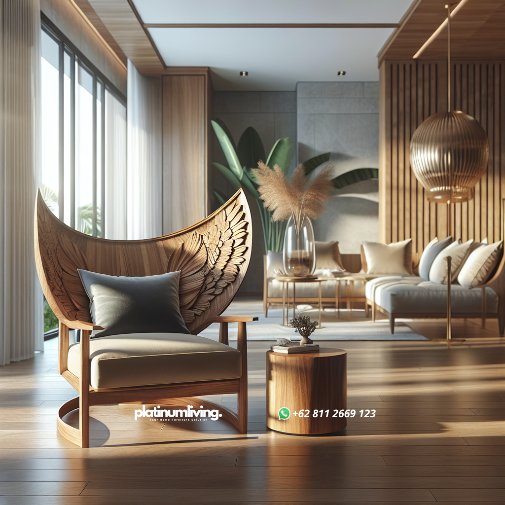 Panduan Lengkap Memilih Kursi Kayu Berkualitas untuk Hunian dan Kantor 1 Kursi kayu dengan desain modern dan finishing halus di ruang tamu