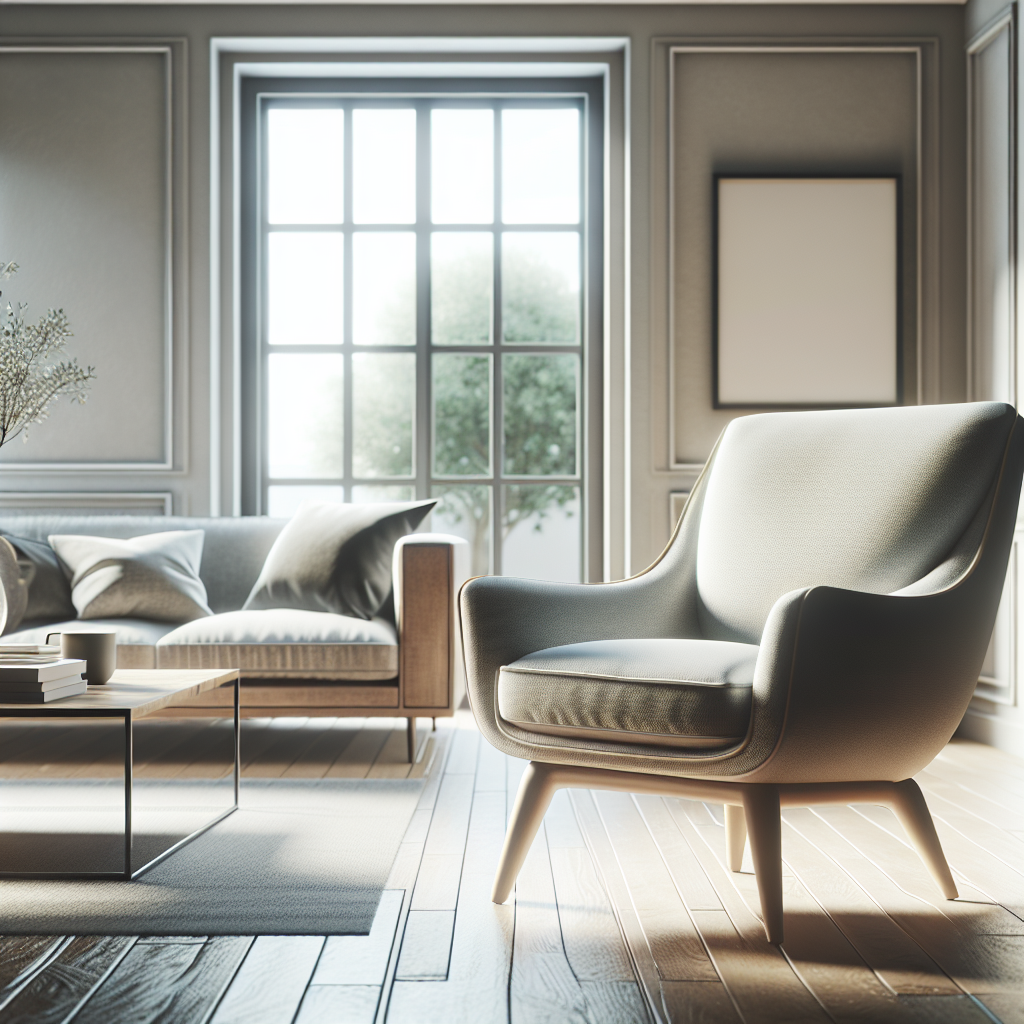 Panduan Lengkap Memilih Kursi yang Nyaman dan Sesuai Kebutuhan 1 modern chair with soft cushions and wooden legs in a stylish living room