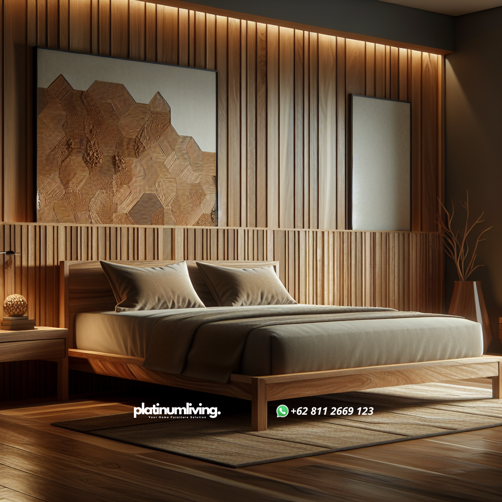 Panduan Memilih Dipan Kayu Berkualitas untuk Hunian Anda 1 Dipan kayu minimalis di kamar tidur modern